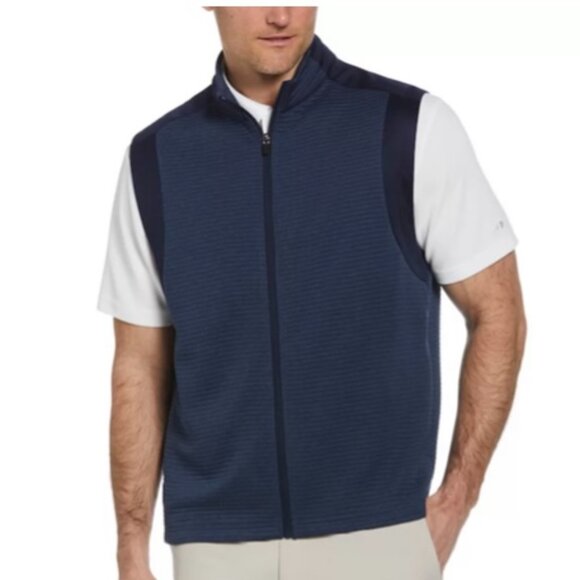 NEW Grand Slam Golf Vest Mens Size‎ Large Blue Quilted Zip Front NWT - Picture 1 of 12